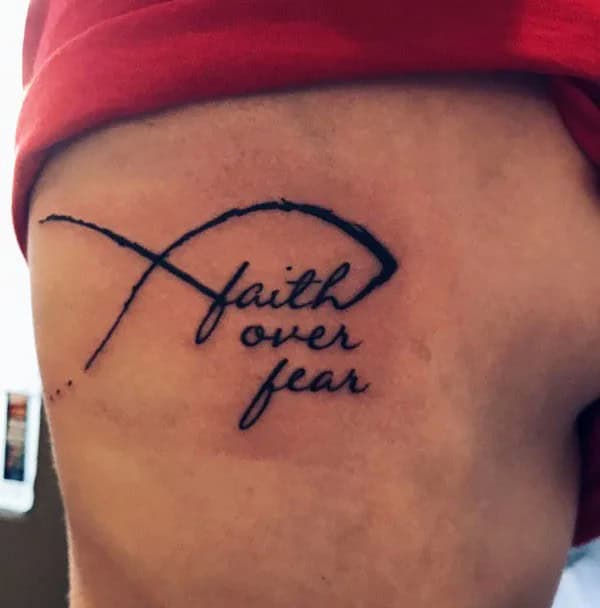 “Faith Over Fear” Cancer Tattoo