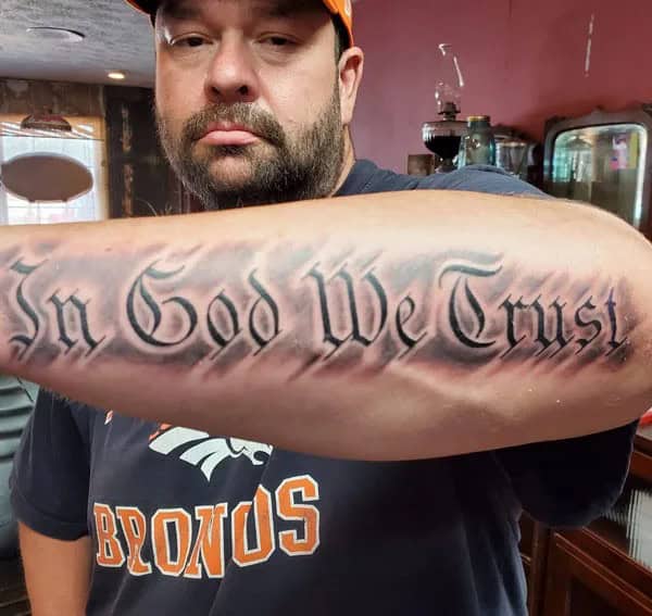 More “In God, We Trust” Tattoos To Dismiss Feelings Of Despair