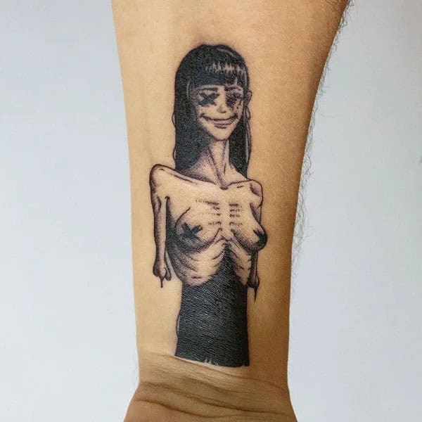 Naked Woman Horror Tattoo