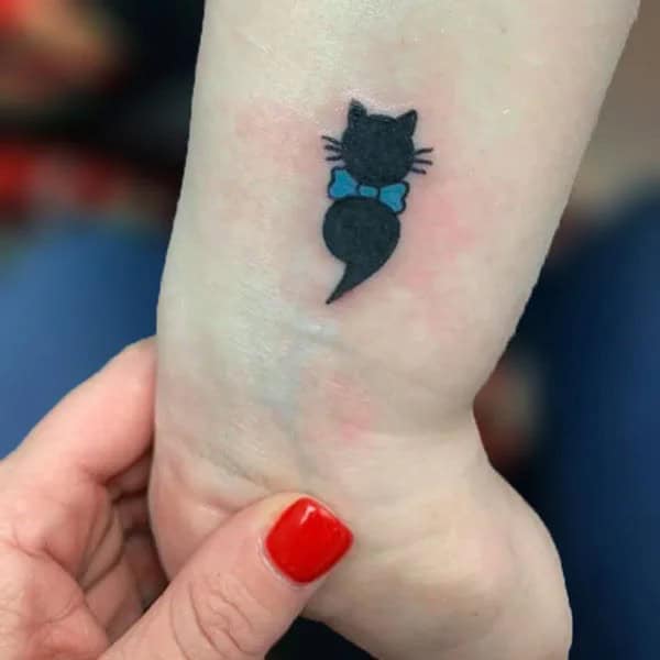 Cat Semicolon Tattoo