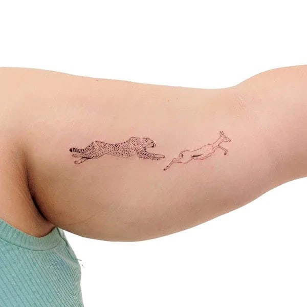 Running Cheetah Tattoo