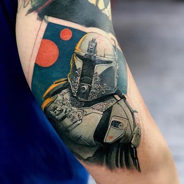 Mandalorian Outer Bicep Tattoo