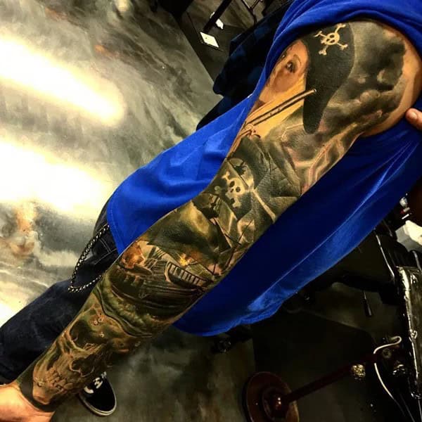 Pirate Sleeve Tattoo