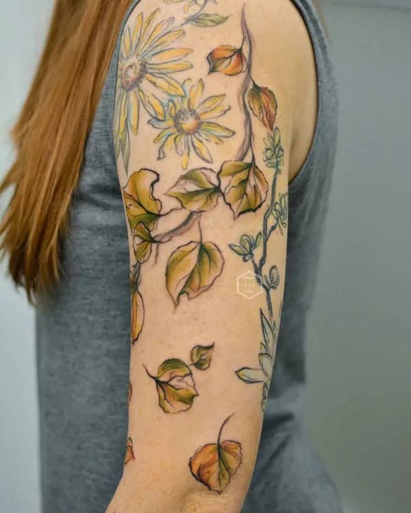 Aspen Leaf Tattoo