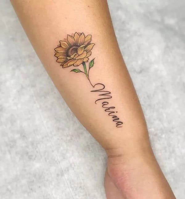 Forearm Name Tattoo