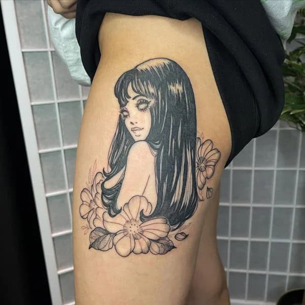 Geometric Junji Ito Tattoo