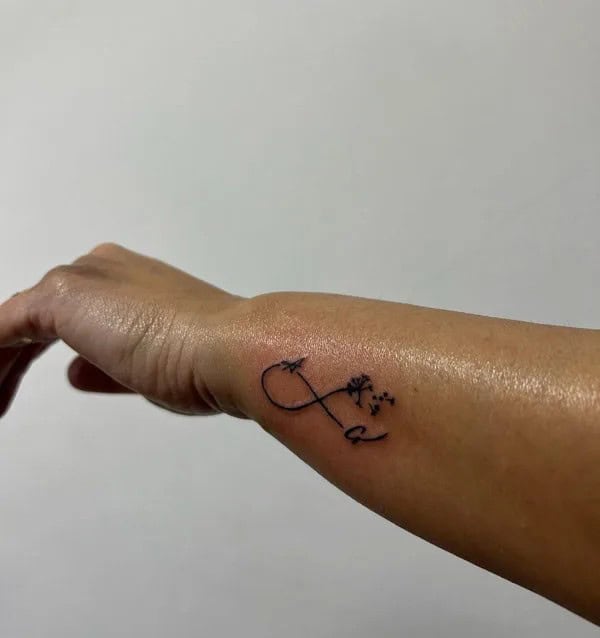 Infinity Initial Tattoo