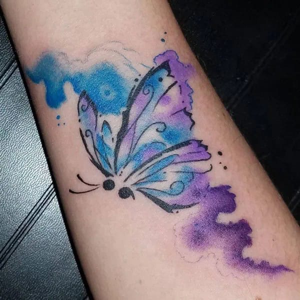 Butterfly Semicolon Tattoos