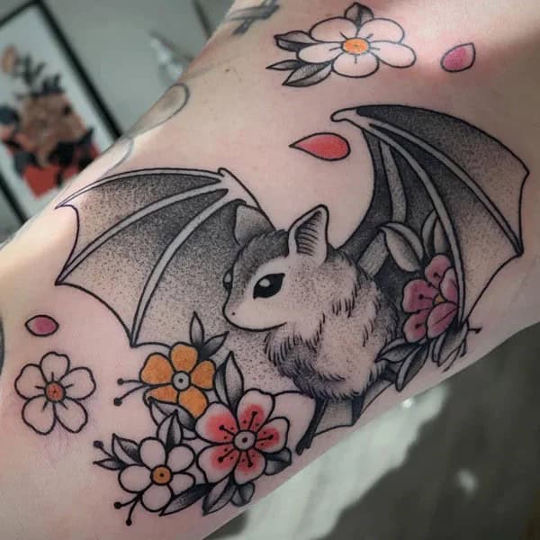 Japanese Bat Tattoo