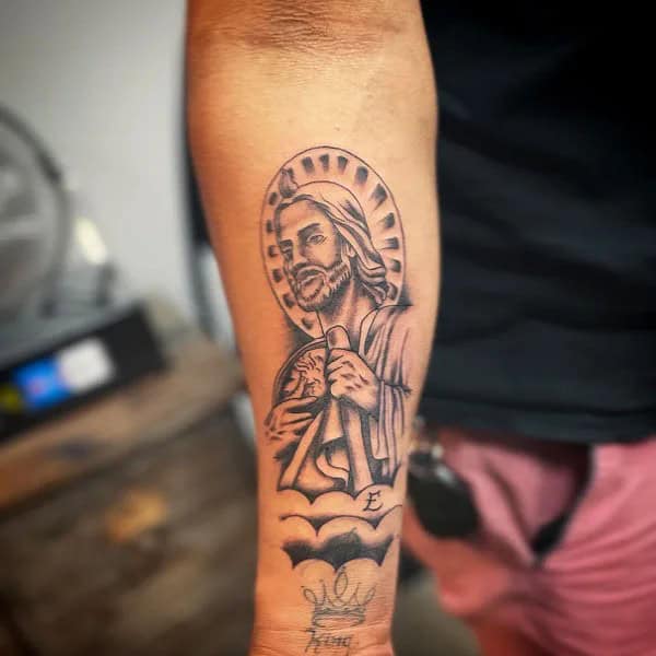 San Judas Flag Tattoo