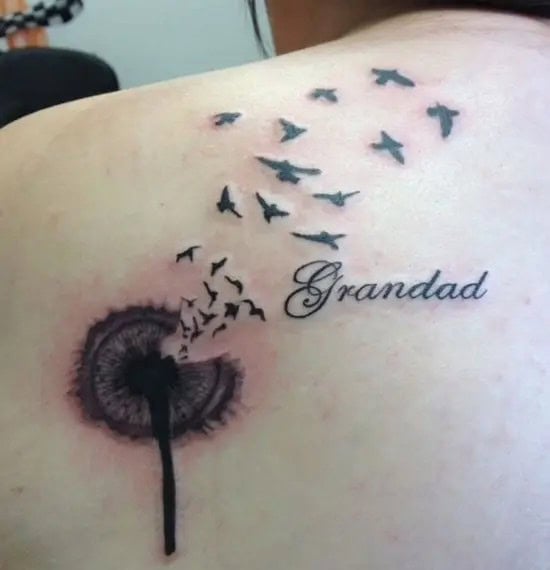 RIP Grandpa Tattoo On Back