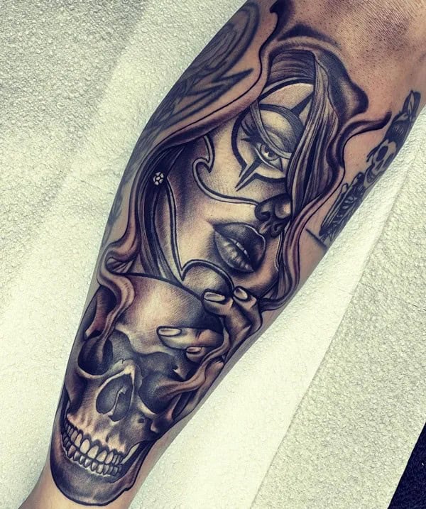 Chicano Skull Tattoo