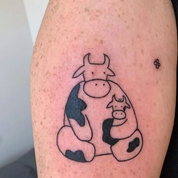 Baby Cow Tattoo