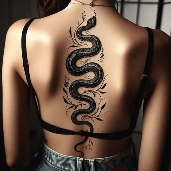 Spine Snake Tattoo