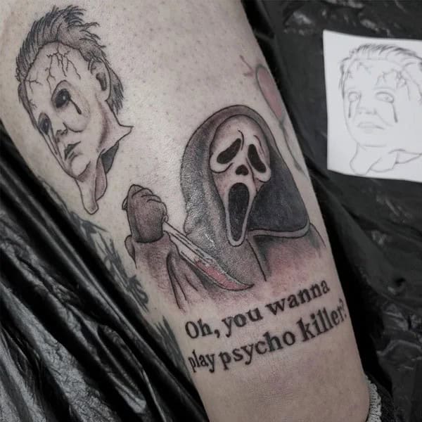 Ghostface Tattoo On Arm