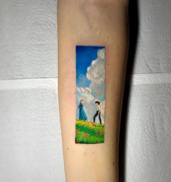 Sleeve Howl’s Moving Castle Tattoo