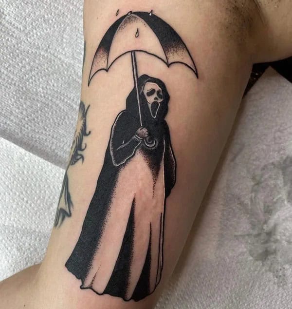 Ghostface Tattoo On Arm