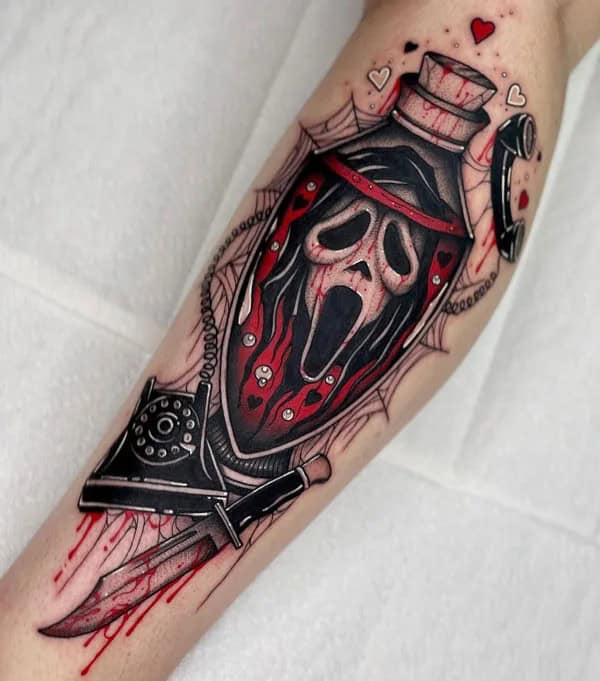 Scream Wrist Tattoo