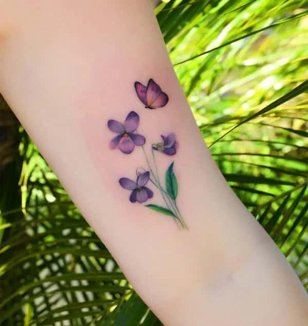 Violet Butterfly Tattoo