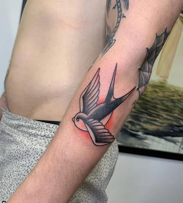 Old School Sparrow Tattoo