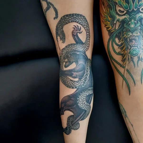 Black Panther Arm Tattoo