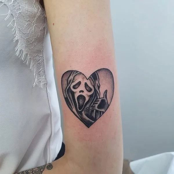 Ghostface Tattoo On Arm