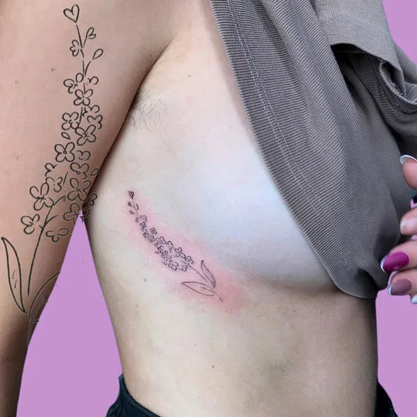 Whale Side Boob Tattoo