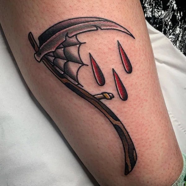 Grim Reaper Scythe Tattoo