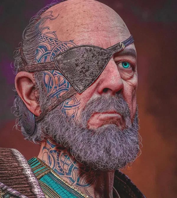 Viking Face Tattoo