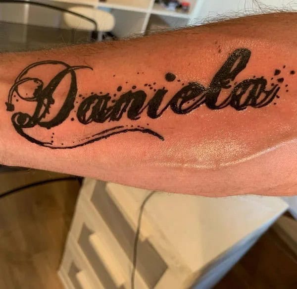 Forearm Name Tattoo