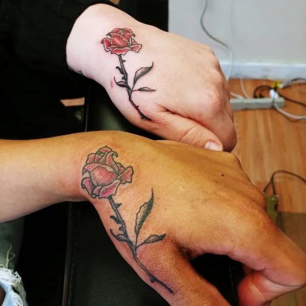 Mother Son Rose Tattoo