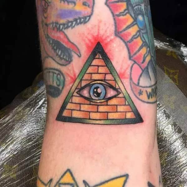 Pyramid with Eye Tattoo