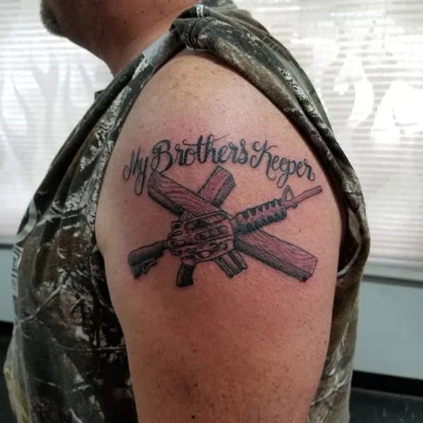 My Brother’s Keeper Cross Tattoo