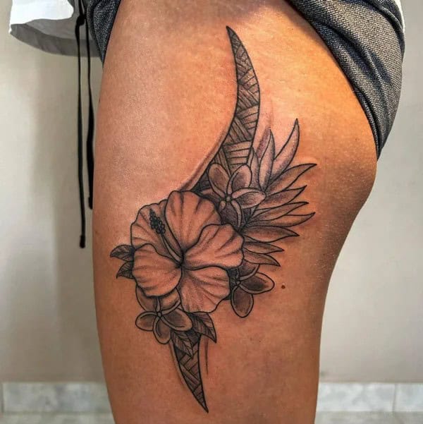 Polynesian Plumeria Tattoo