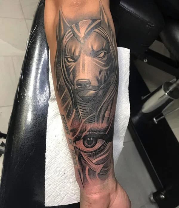 Anubis Forearm Tattoo