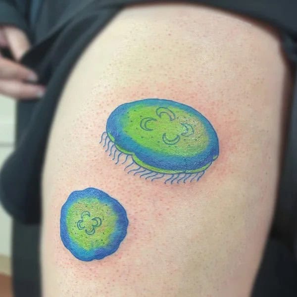 Moon Jellyfish Tattoo