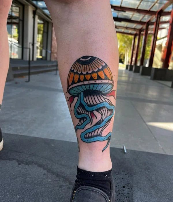 Traditional Jellyfish Tattoo