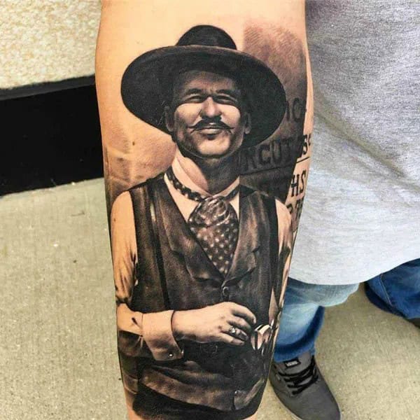 Doc Holliday Chest Tattoo