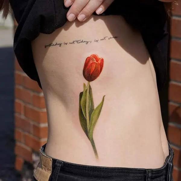 Tulip Ribs Tattoo