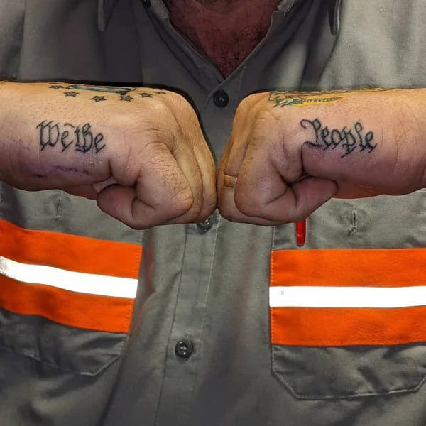 We The People Hand Tattoo