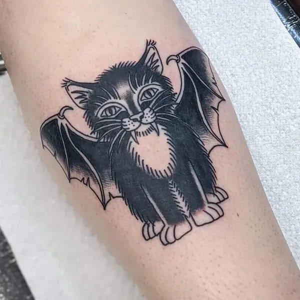 Bat Tattoo On Hand