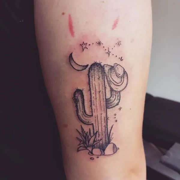 Western Cactus Tattoo