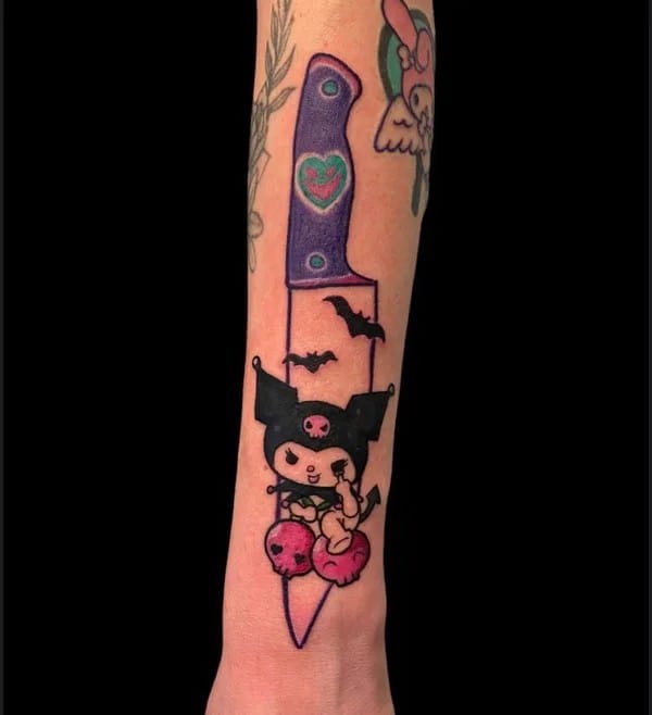 Ankle Hello Kitty Tattoo