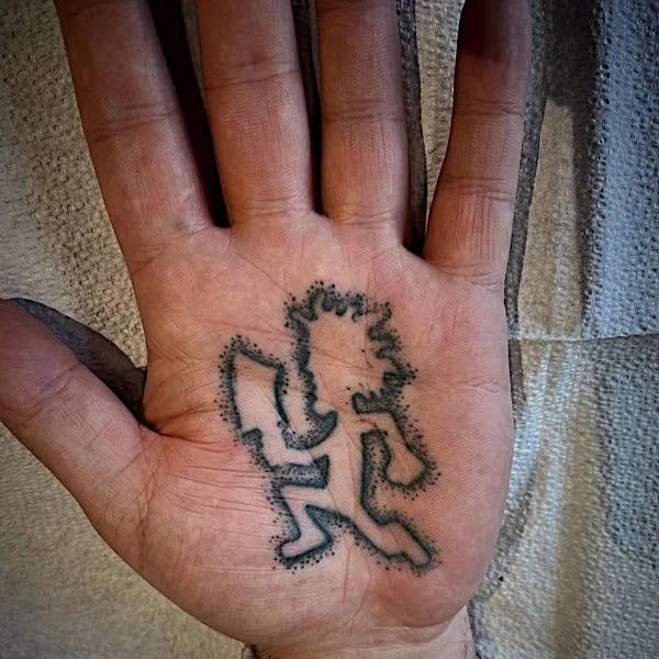 Hatchet Man Hand Tattoo/ Hatchet Man Palm Tattoo