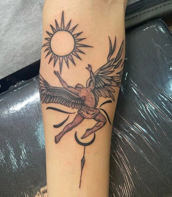 Icarus and The Sun Tattoo