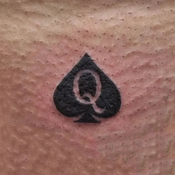 Neo Traditional Queen of Spades Tattoo