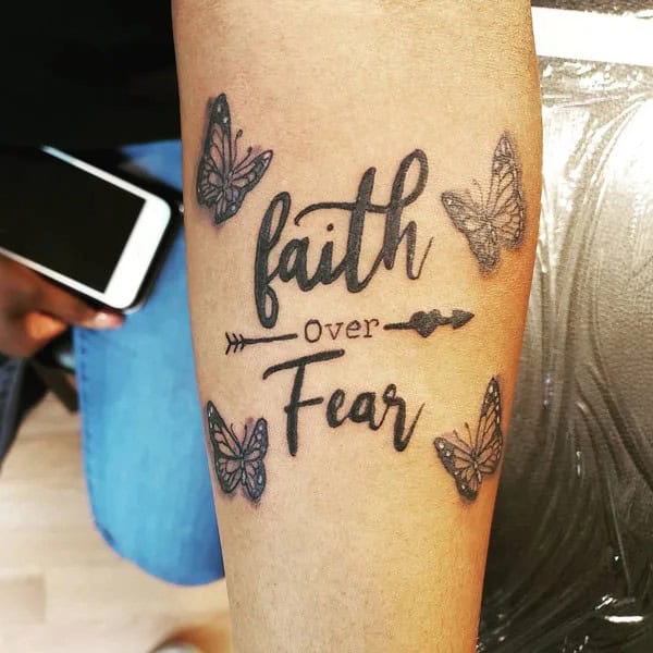 “Faith Over Fear” Cancer Tattoo