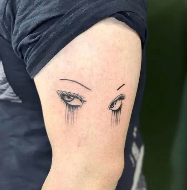 Geometric Junji Ito Tattoo