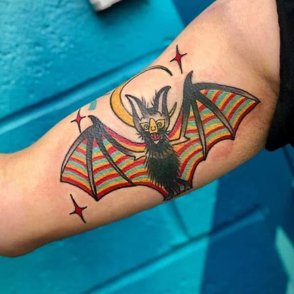 Bat Tattoo On Hand