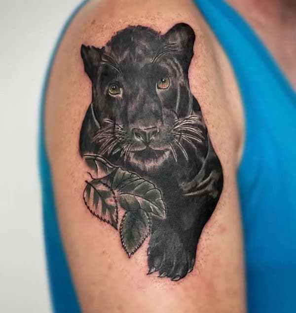 Black Panther Arm Tattoo